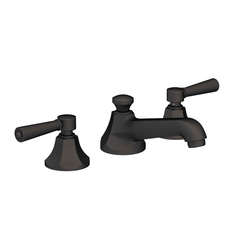 Metropole Widespread Bathroom Faucet with Drain Asssembly, Flat Black