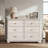 Burkhart Traditional 47.2" 6 Drawer Dresser With Sculted Base-1315391822