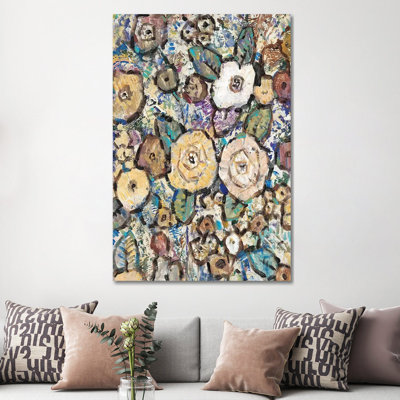 Decorative Flowers II by Tim OToole - Wrapped Canvas Painting