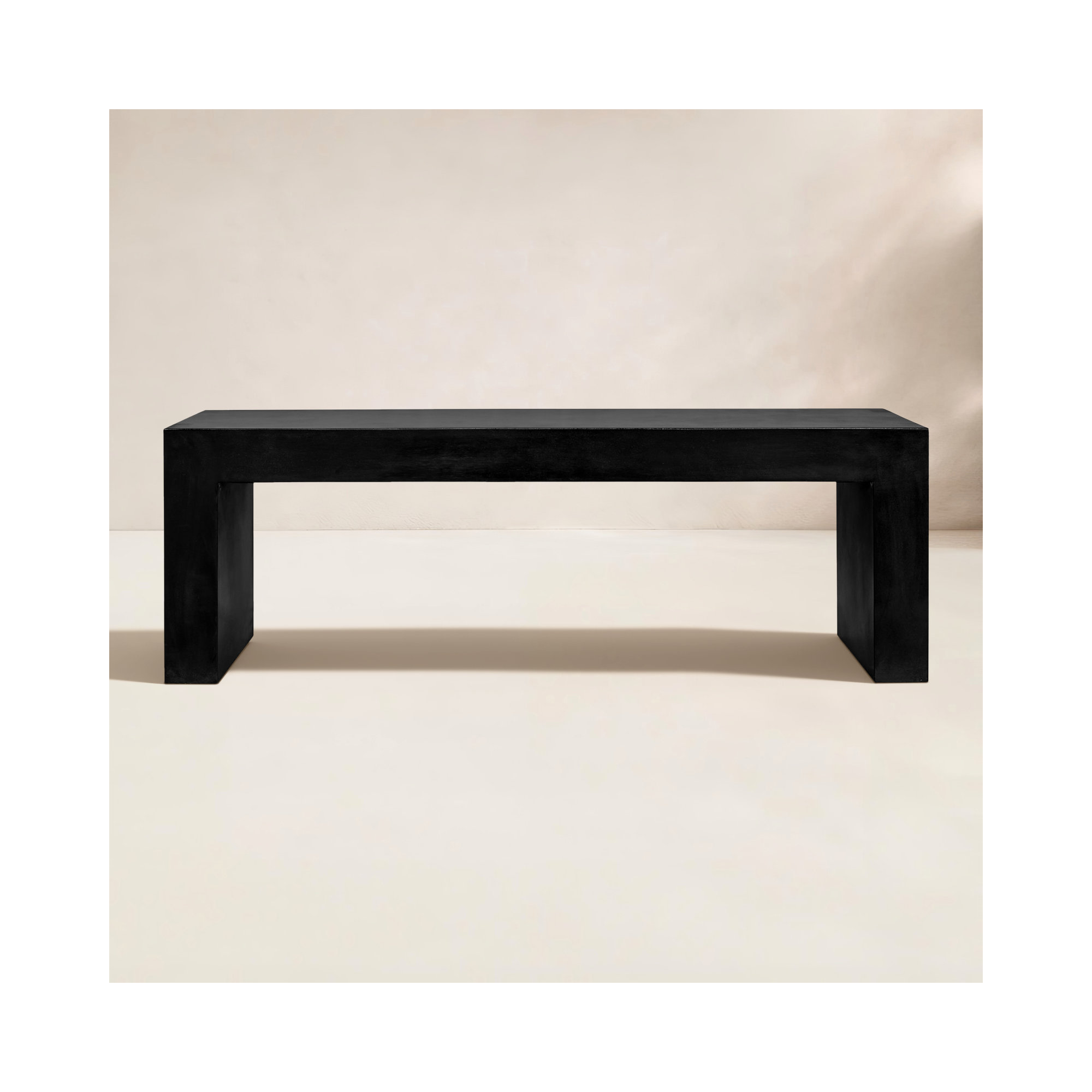 Columbia 55'' Concrete Outdoor Bench, Black