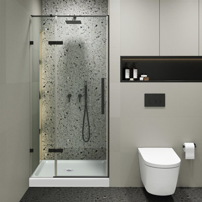 32'' W x 74.25'' H Hinged Frameless Shower Door