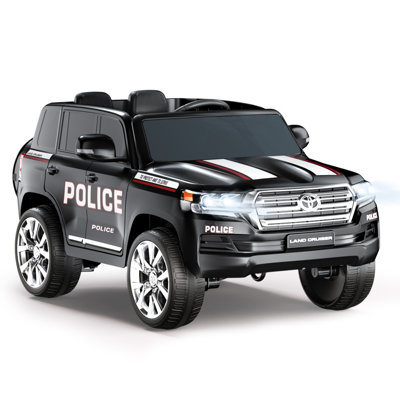 Toyota Kids Ride On Police Car, 12v Police Car With 2 Seaters, Siren Sound, Remote Control, Bluetooth, Ages 3+