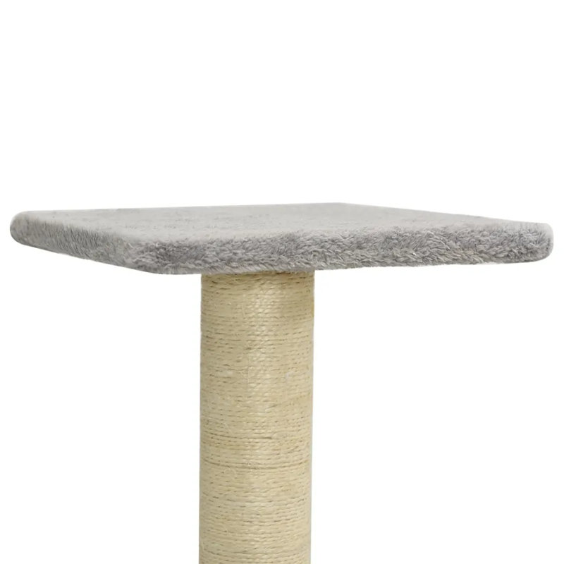 Starnes Cat Tree with Sisal Scratching Posts 118.5 cm, Light Grey
