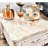 European solid wood carved coffee table Marble Top 1 End Table with Storage-100780461