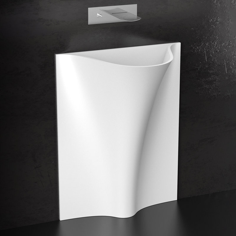 Elena 25.3'' L Bathroom Sink, White