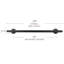 Seachrome 18 inch Wall Mount Bath Towel Bar Rack for Bathroom Wall, Kitchen, Washroom, Black Semi-Gloss-98953029-98953032