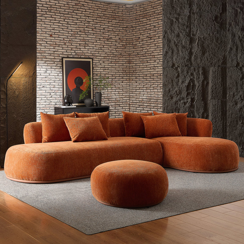 Canapé modulaire surdimensionné en forme de L avec repose-pieds, siège profond et design moderne pour les salons spacieux
