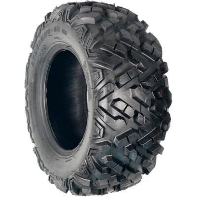 Set Of 2 25x8-12 6PR Tubeless All Terrain ATV UTV Tires, 18mm Deep - Heavy Duty Rubber Tyres With Standard Load And Speed Rating For Mud Trail Sand Gravel Off Road Riding