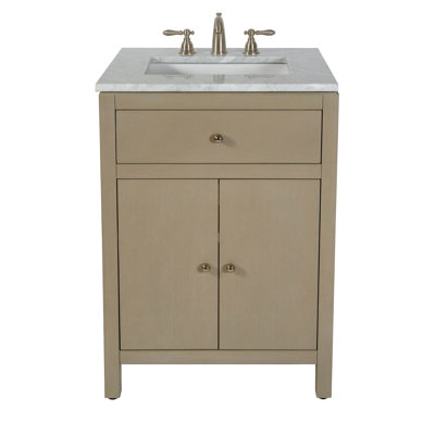 Celine 24" Carrara Marble Single Bathroom Vanity