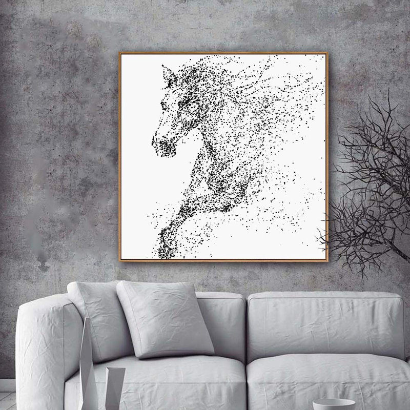 H13 Abatract, reproduction d'art sur toile, Naturel, H 24 po x l 24 po
