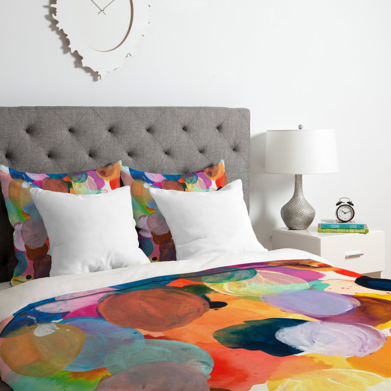 Kent Youngstrom Polyester Dots Duvet Cover, King Duvet Cover + 2 King Shams