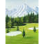 Golf Course with Mountain View - Man Cave, reproduction encadrée-1535502437