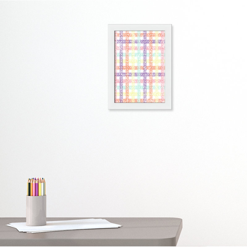 Adhésif décoratif à carreaux uniques, H 16 po x l 12 po x P 0,625 po, Encadré plat blanc