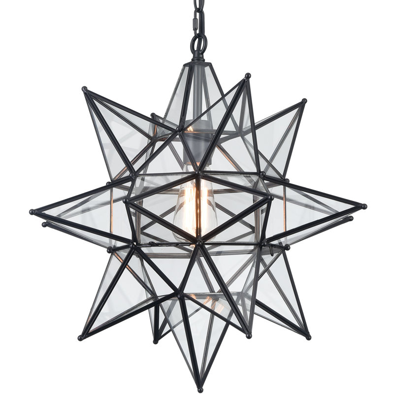 Cameria 1 - Light Unique/Statement Pendant, Black, 66" H x 18.89" W x 18.89" D