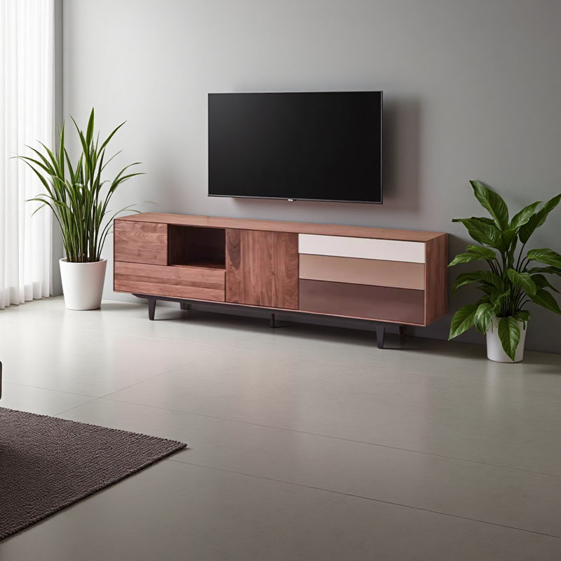 Black walnut solid wood TV Stand