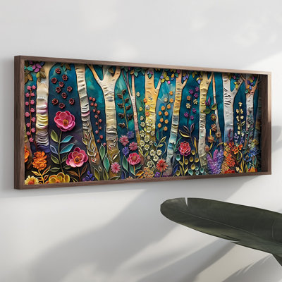 Élégante peinture décorative en panneau de fibres à densité moyenne, 15,7 x 47,2 x 0,1 pouces | 100% panneau de fibres à densité moyenne avec épaisseur de 3 mm, cadre 100% bois de pin | Œuvre d'art imprimé UV pour la décoration intérieure, le salon, le bureau, l'esthétique moderne