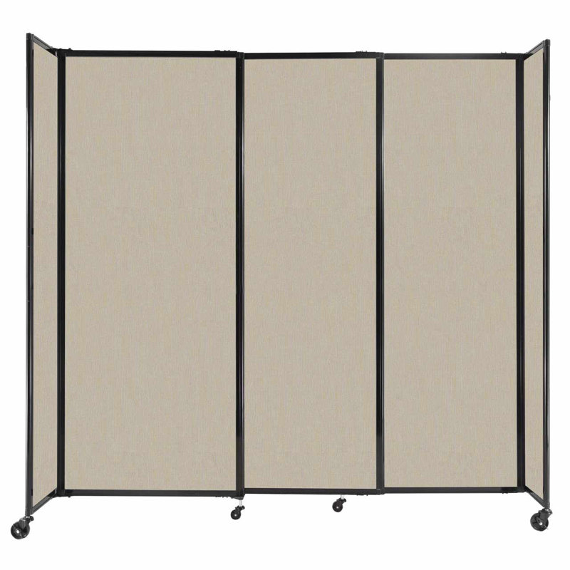 Cloison portative coulissante en tissu StraightWall, H 82 po x l 86 po x P 1 po, Sable