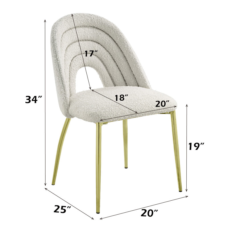 Chaise d'appoint rembourrée Earie