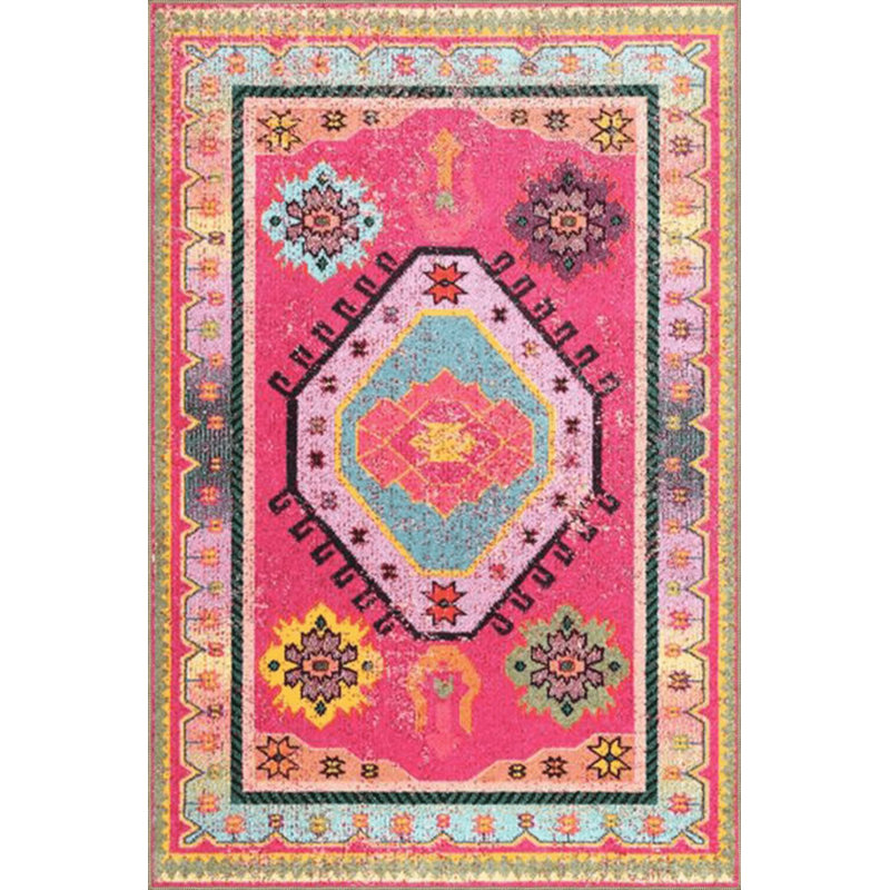Tapis rose lavable à la machine, Sous-tapis rectangulaire de 3 pi 3 po x 4 pi 11 po