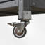 Chariot en bois pour îlot de cuisine avec plateau en acier inoxydable, table d'appoint pliable, roues verrouillables, station de préparation pour patio roulant-126112870
