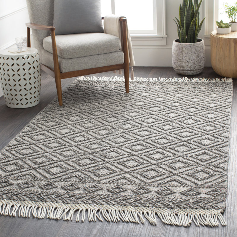 Carletta Wool Geometric Indoor Rug, Rectangle 8' x 10'