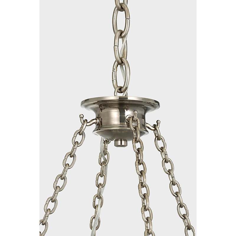 Marie Flanigan Chandelier, Pewter, 9 Lights