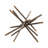 Metal Iron Decorative Object with Abstract Spiked Sculptural Design and Intersecting Rod Structure for Modern Industrial Style Accents and Geometric Artistic Home Decor Display-427348758-427348757