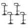 Vahig Swivel Adjustable Height Counter Stool with Metal Frame