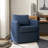 Nicha 29"W Modern Farmhouse Slipcovered Swivel Barrel Chair-1884077644