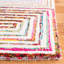 Tapis en laine / coton touffeté à la main Nantucket en brun / rose / bleu-916273074