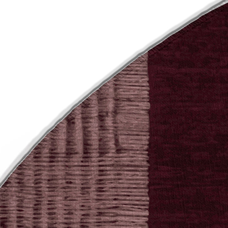 Tapis d'intérieur et d'extérieur à carreaux rouge, Rond 5 pi