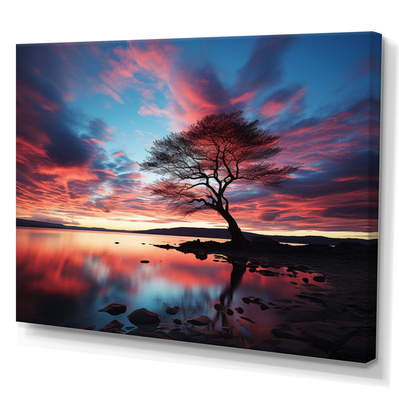 Symphonie bleue et bleue sur toile, H 12 po x l 20 po x P 1 po, Toile tendue