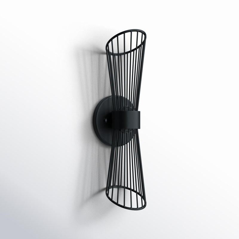 Gazania Steel LED Wallchiere, Black