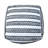 Lani Handcrafted Fabric Pouf, Natural With Black