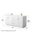 Ensemble de meuble-lavabo double autoportant 72 po avec plateau en quartz Miranda-98181358-98181354-98258625