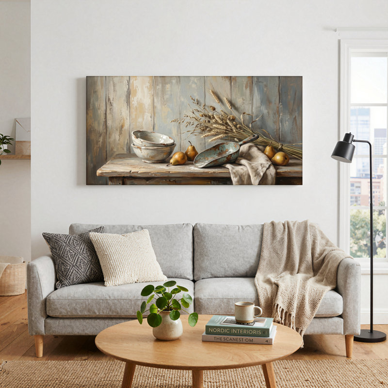 Ensemble de 1 tableau sur toile rustique, 40“W x 20”H, Wrapped Canvas