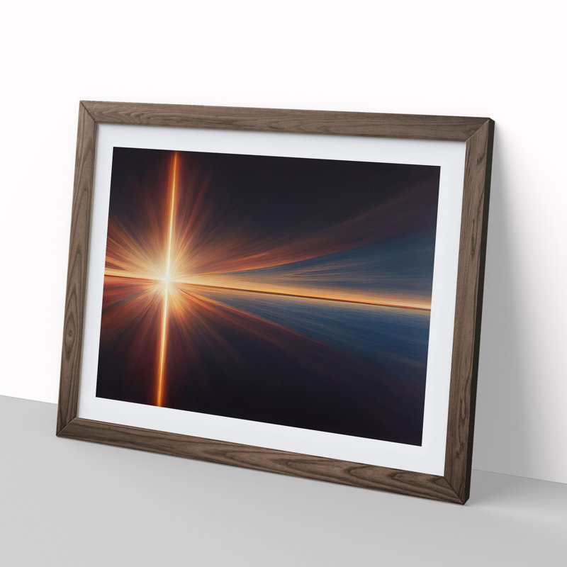 Abstract Sunset Vol.2 - Framed Print, 46cm H x 64cm W x 2cm D, Walnut Framed
