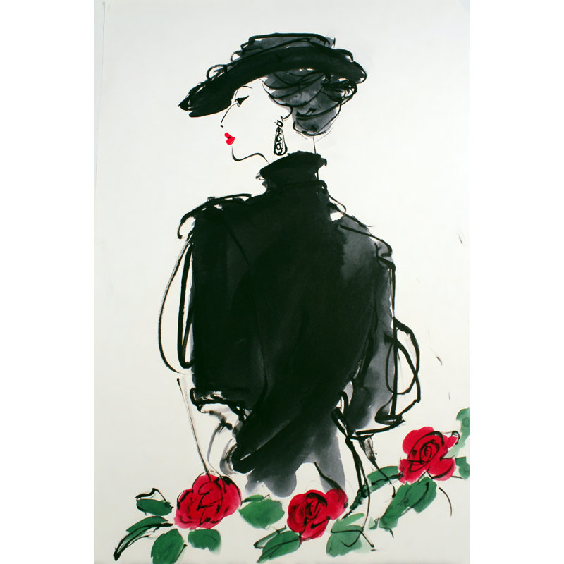 «Rose Garden Lady II», art mural sur toile tendue, L 16 po x H 24 po x P 1,5 po
