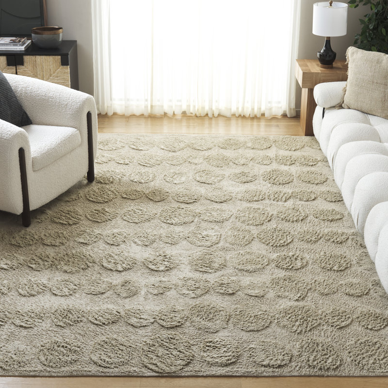Easy Care 227 Hand Tufted Recycled Cotton Machine Washable Geometric Shapes Indoor Use Only Rug, Rectangle 5' x 8'