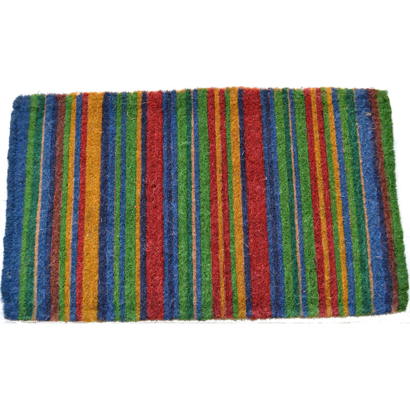 Endsley Striped Outdoor Doormat, Rectangle 1'6" x 2'6"
