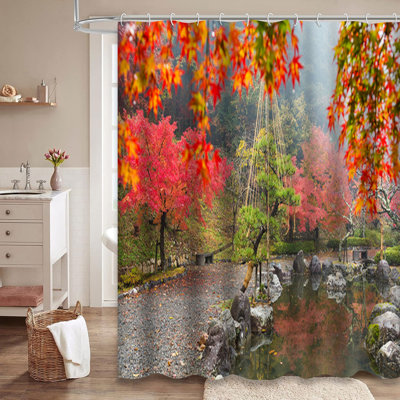 Rideau de douche avec 12 crochets