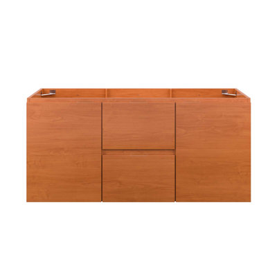 Modway 47" Wall Mounted Double Bathroom Vanity Base Only in Orange