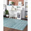 Tapis bleu turquoise en polypropylène tissé à la machine Briehn-860863636