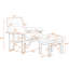 Chaise d'appoint rembourrée avec repose-pieds