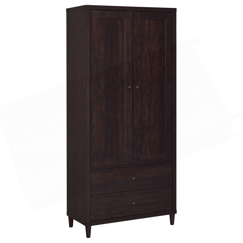 Armoire de rangement haute à 2 portes Wadeline