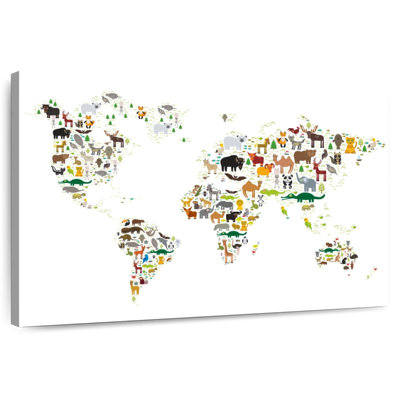 Carte du monde des animaux sauvages Ashelle