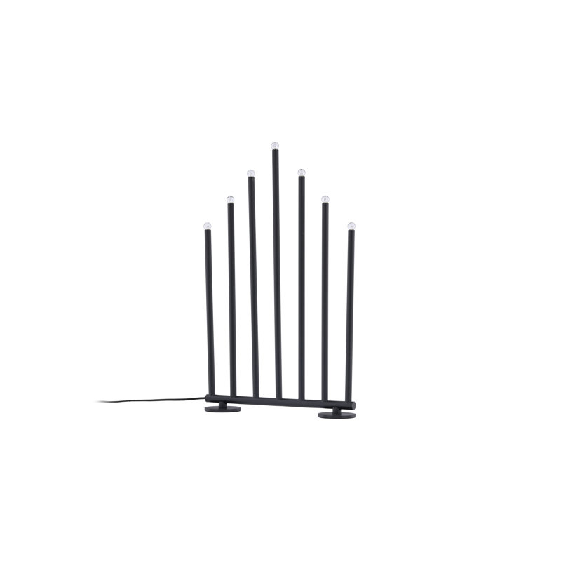 Ayalah Steel Tabletop Candlestick, Black, 50Cm H x 32Cm W x 7Cm D