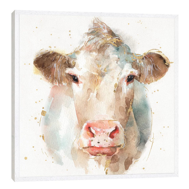 Farm Friends II by Lisa Audit - Painting on Canvas, 45.72 cm H x 45.72 cm W, White Framed, White Framed