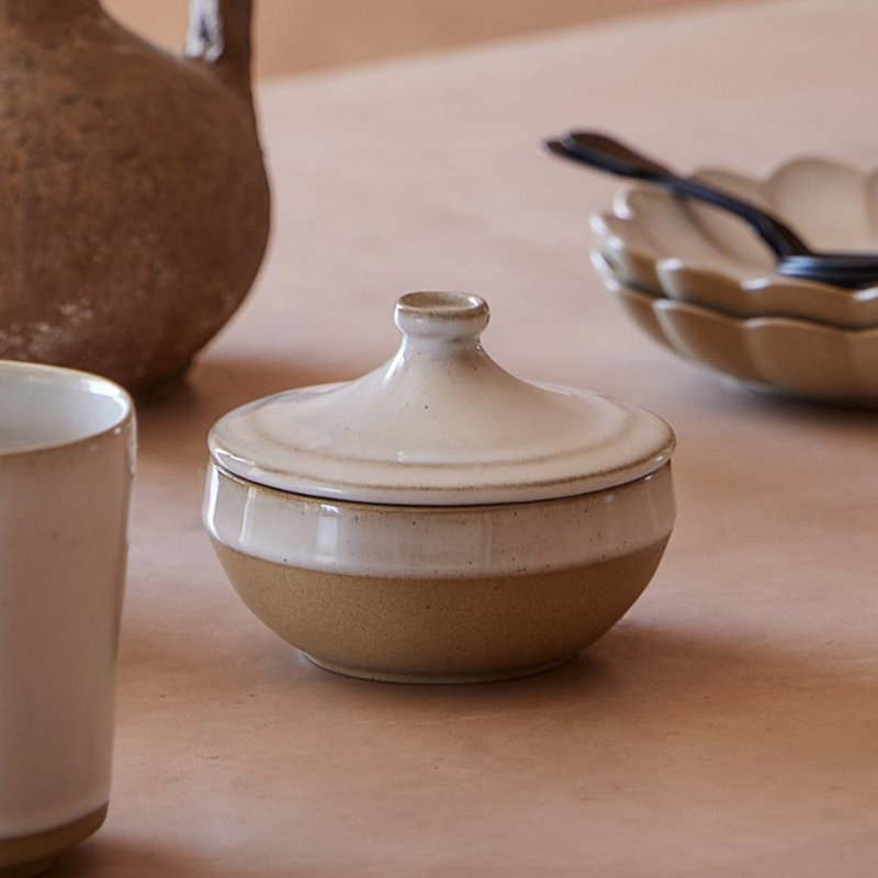 Marrakesh Round Stoneware Casserole Set, White