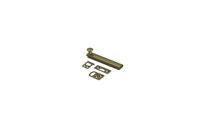 Brass Latch/Catch/Bolt, Antique Brass, 1.9375" H x 4" W x 1.5625" D